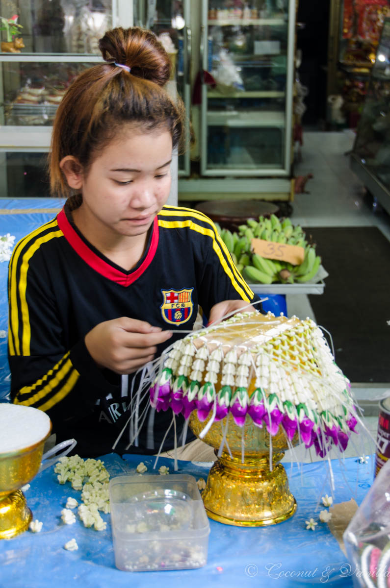 Bangkok Flower Market Girl