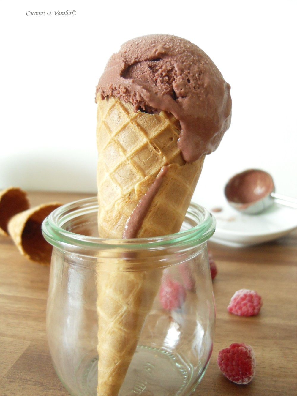 Raspberry-Chocolate Ice Cream