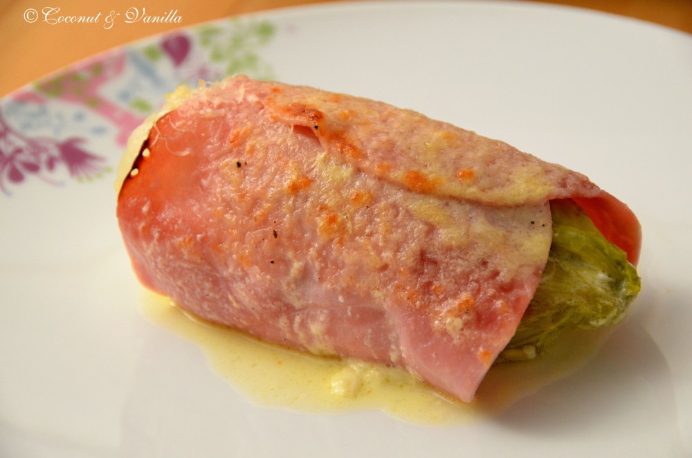 Chicory wrapped in ham