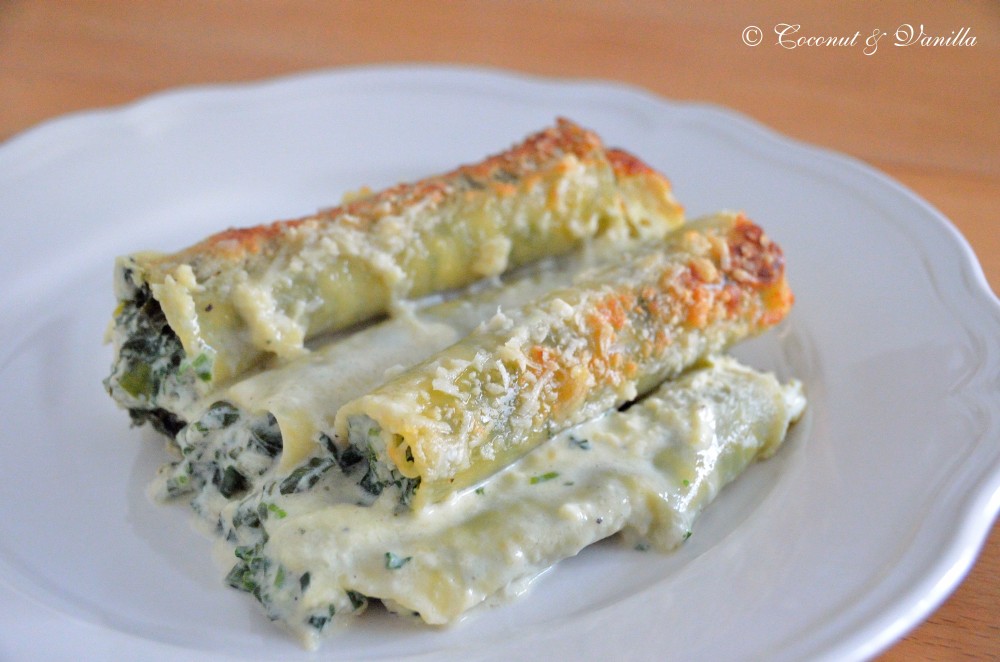 Cannelloni filled with Spinach &amp; Ricotta | Coconut &amp; Vanilla