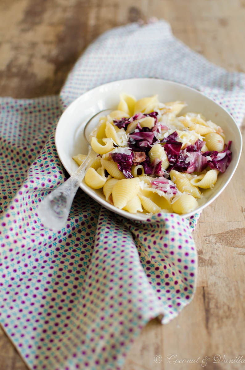 Quick and easy dinner: Pasta with Radicchio and Bacon