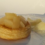 Vol au Vents with pear compote
