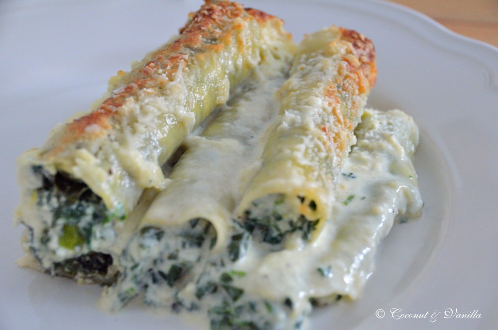 Cannelloni mit Spinat-Ricotta-Füllung