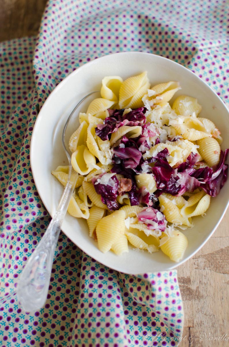 Pasta mit Radicchio und Speck