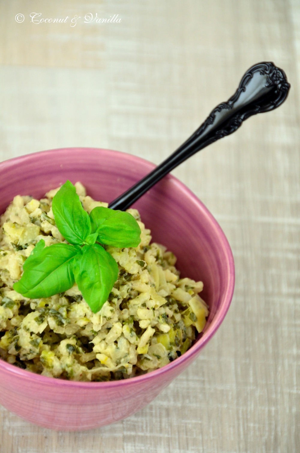 Rucolarisotto mit Basilikum und Zitrone