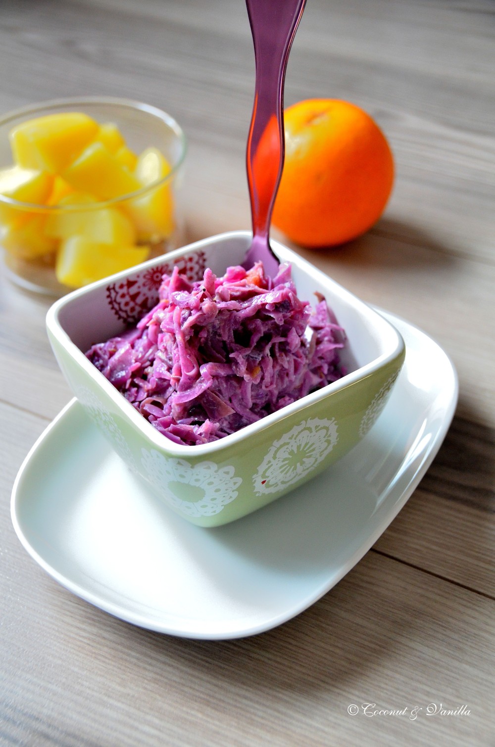 Orangen-Rotkohl mit Gorgonzola