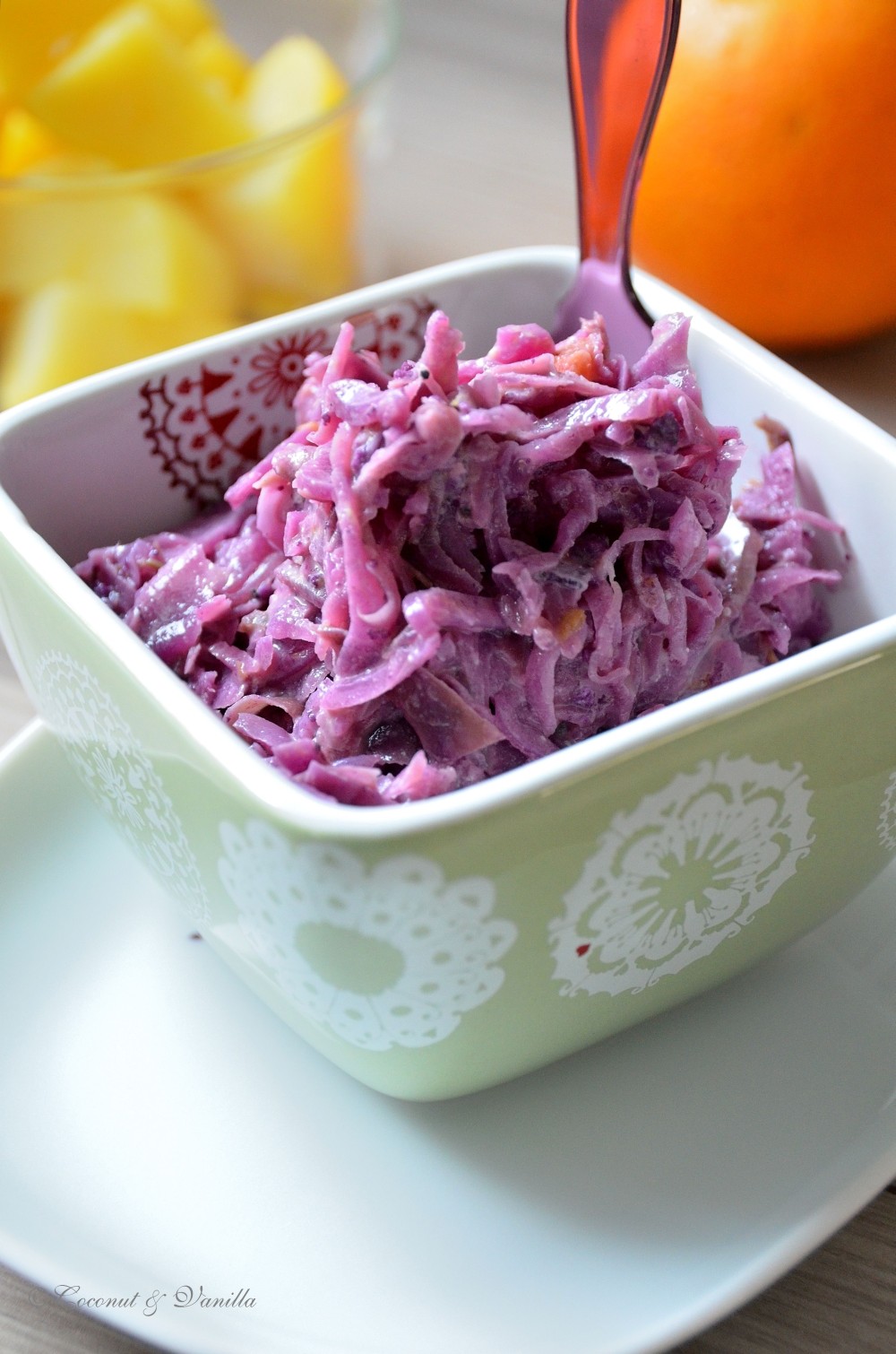 Orangen-Rotkohl mit Gorgonzola