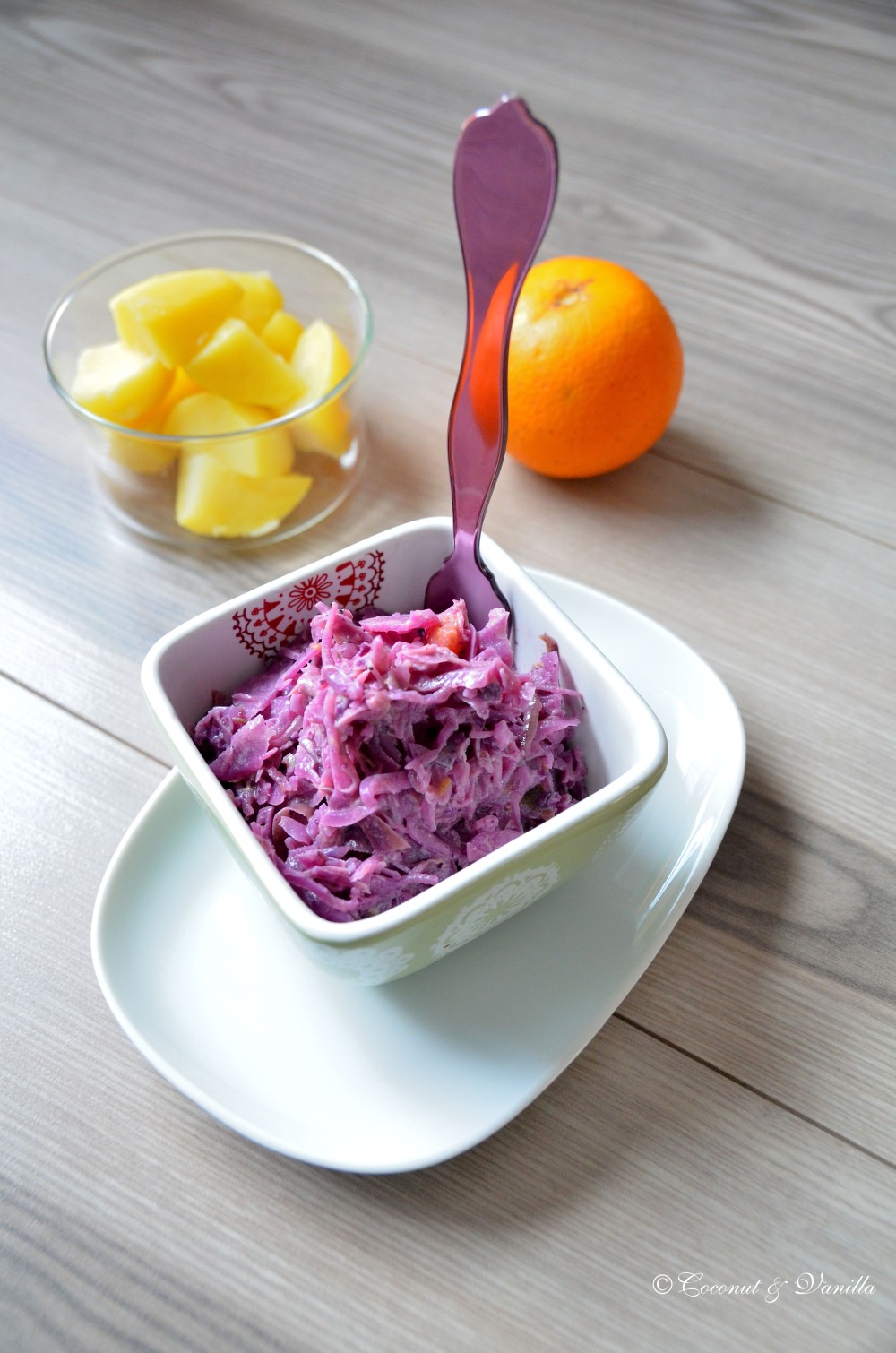 Orangen-Rotkohl mit Gorgonzola